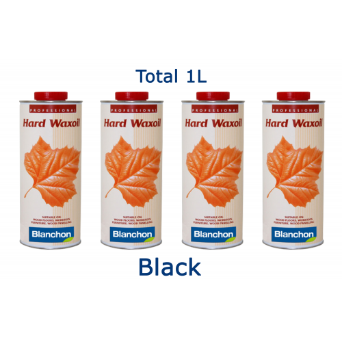 Blanchon HARD WAXOIL (hardwax) 1 ltr (four 0.25 ltr cans) BLACK 04121205 (BL)